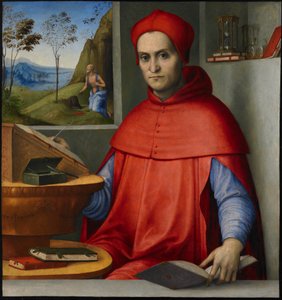 Portrait of a Cardinal in his Study, c.1510-20 (oil und tempera on poplar panel)